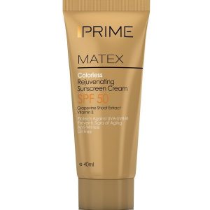 کرم ضد آفتاب جوان کننده پریم مدل Matex Colorless