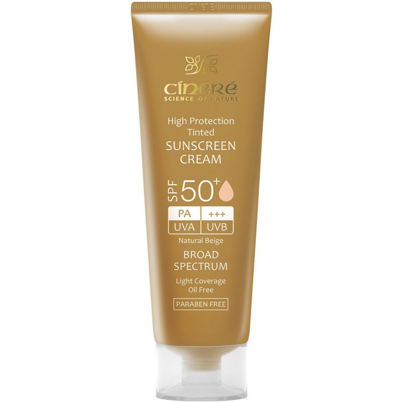 کرم ضدآفتاب spf50 بژطبیعی مناسب انواع پوست سینره