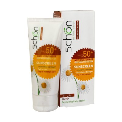 کرم ضدآفتاب spf50 رنگی مناسب پوست خشک و نرمال شون