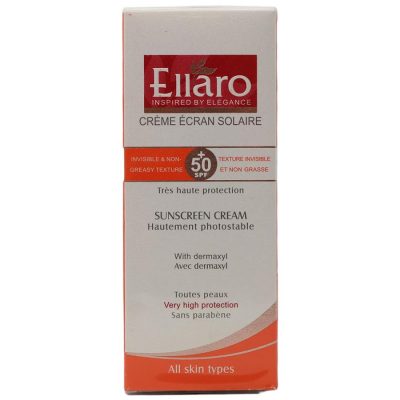 کرم ضدافتاب spf50 مناسب انواع پوست بی رنگ الارو