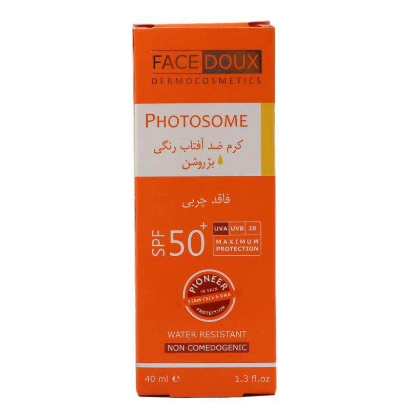 کرم ضدآفتاب فاقد چربی spf50 رنگی فیس دوکس