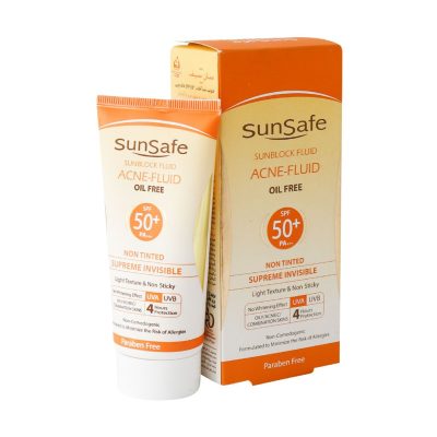 ضد آفتاب SPF50 فاقد چربی سان سیف مناسب پوستهای چرب و آکنه ای