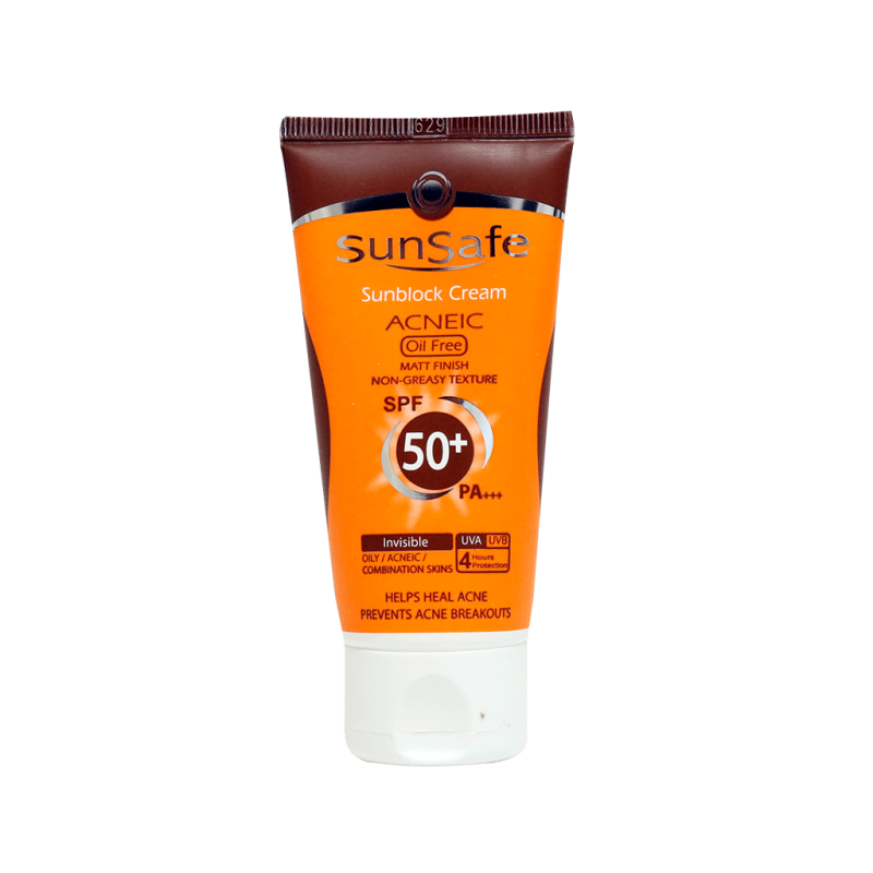 کرم ضدآفتاب SPF50 فاقد چربی سان سیف