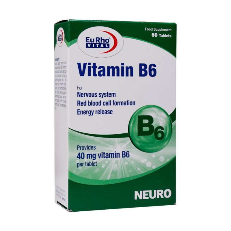 قرص ویتامین B6 یورو ویتال 60 عدد قرص ویتامین ب 6 یوروویتال 60 عددی - تصویر 1