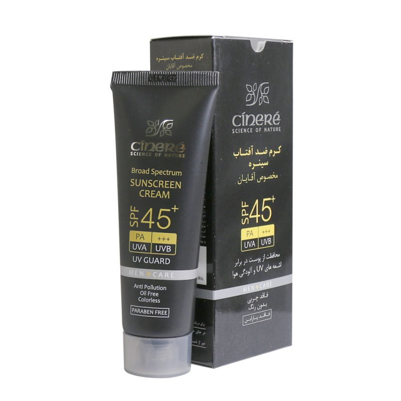 کرم ضد آفتاب مخصوص آقایان SPF45 سینره - تصویر 1