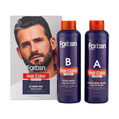 شامپو رنگ مو خاکستری تیره فاربن