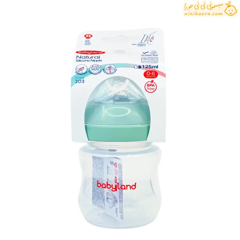 شیشه شیر125 میل بی بی لند مناسب 0_6 کد203 - تصویر 1
