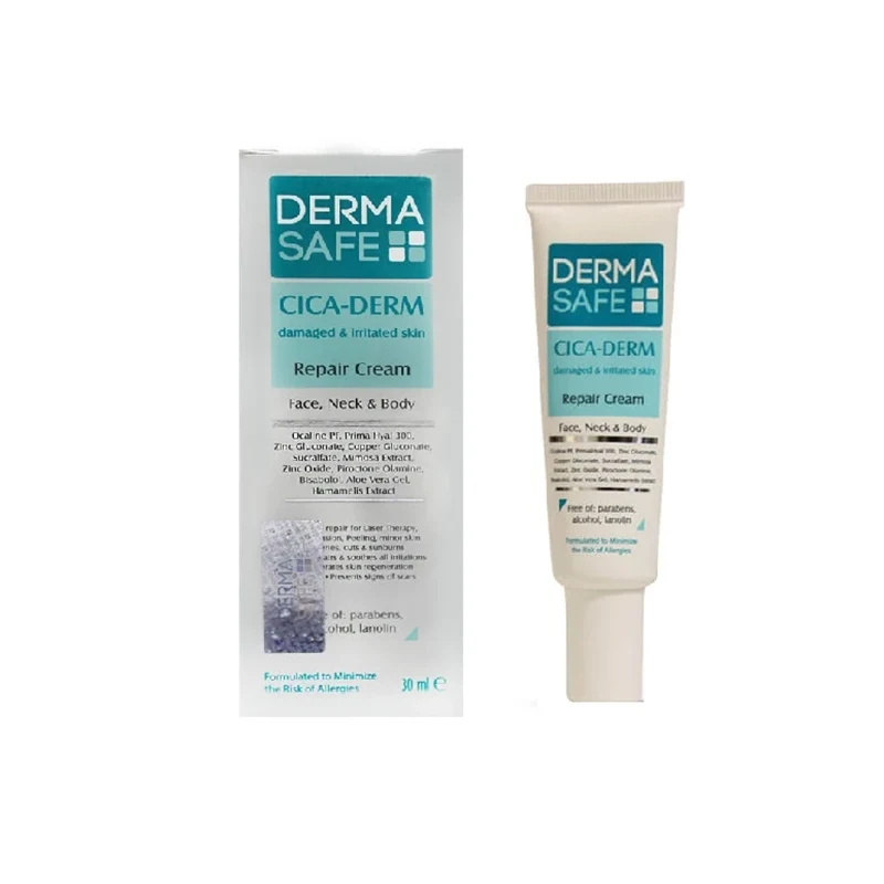 کرم ترمیم‌کننده درماسیف مدل Cica Derm مناسب صورت و بدن