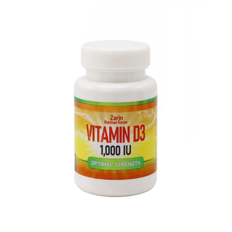 Vitamin-D3-1000-IU-Zarin-Ourman-Darou-Tablets-2 قرص ویتامین D3 1000 واحد زرین اورمان دارو 60 عددی - تصویر 1